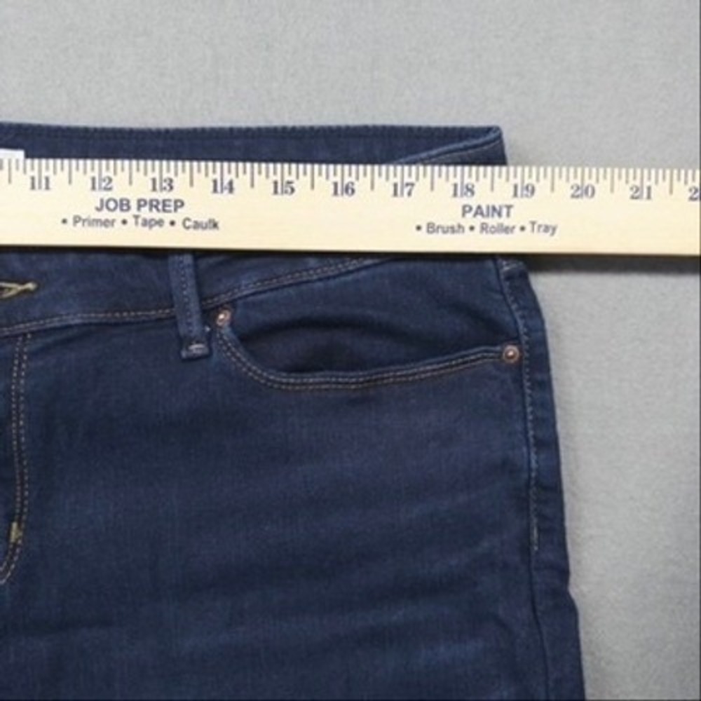 Signature Levi Strauss Bootcut Jeans Womens 16 Dark Wash Mid Rise Stretch Casual - Picture 7 of 14